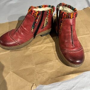 Cozy Red Ankle Boots